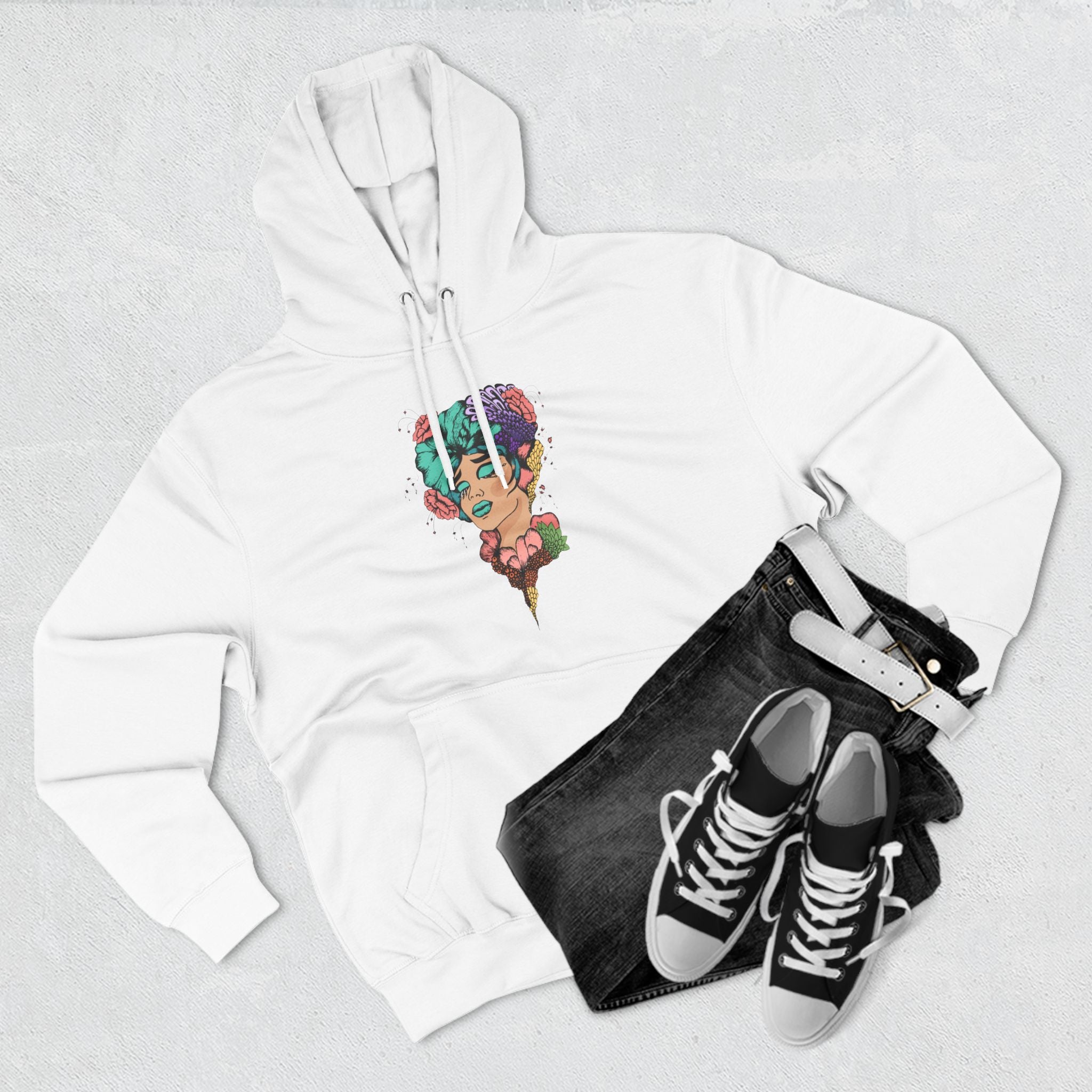 Three-Panel Fleece Hoodie