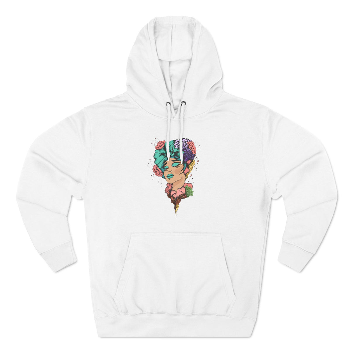 Three-Panel Fleece Hoodie